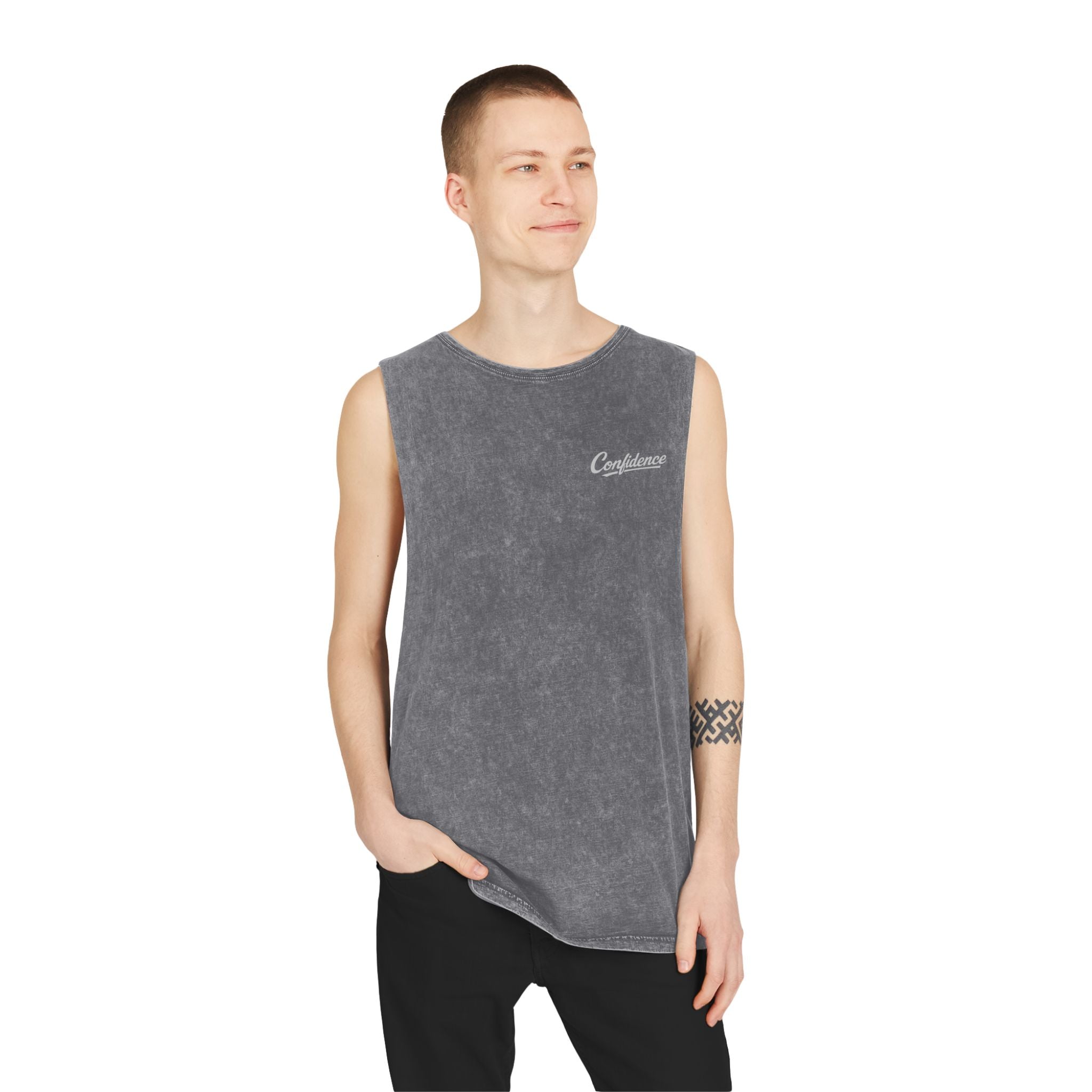 Confidence is Free - Stonewash Tank Top
