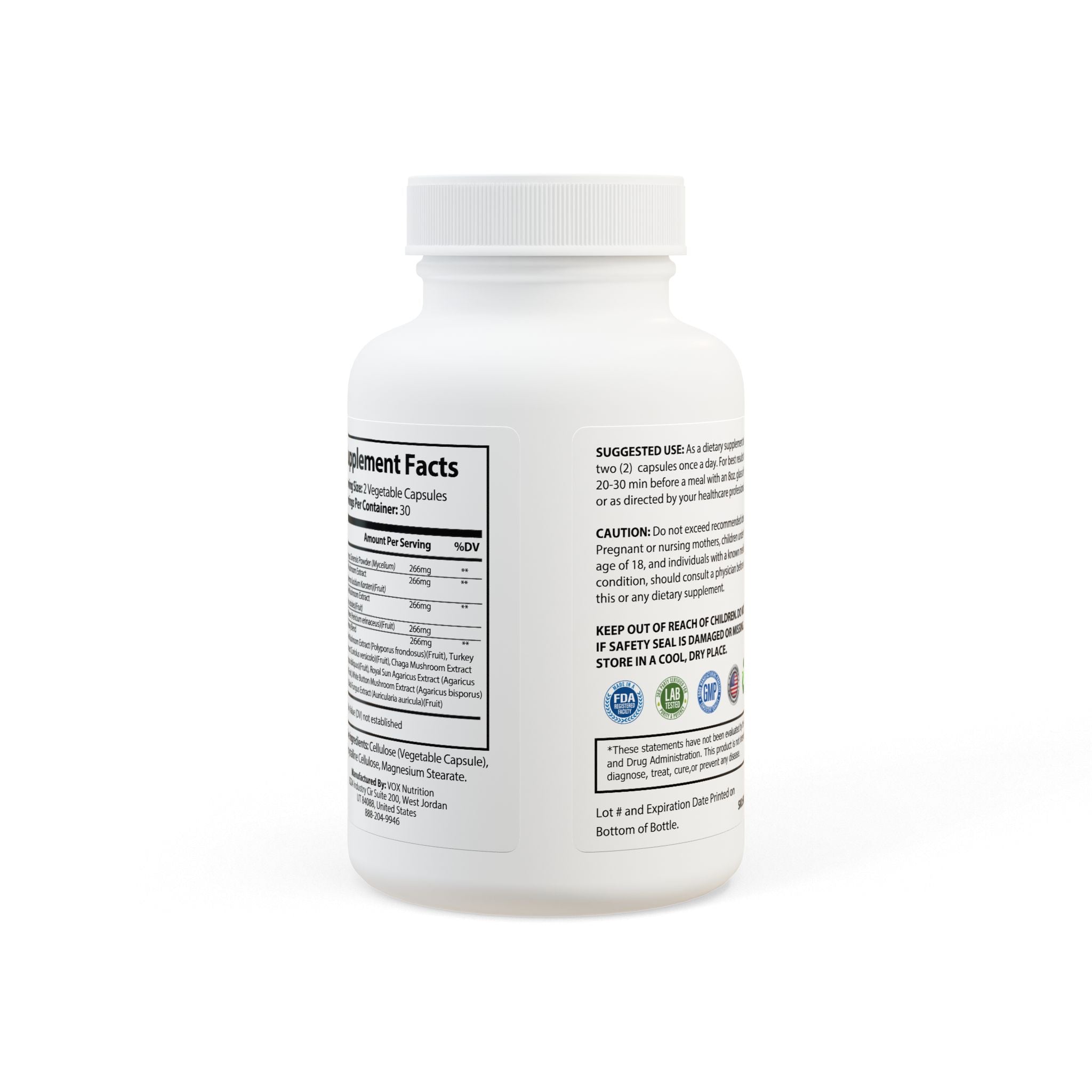 Confidence is free - Mushroom Blend Supplement (60 Capsules)