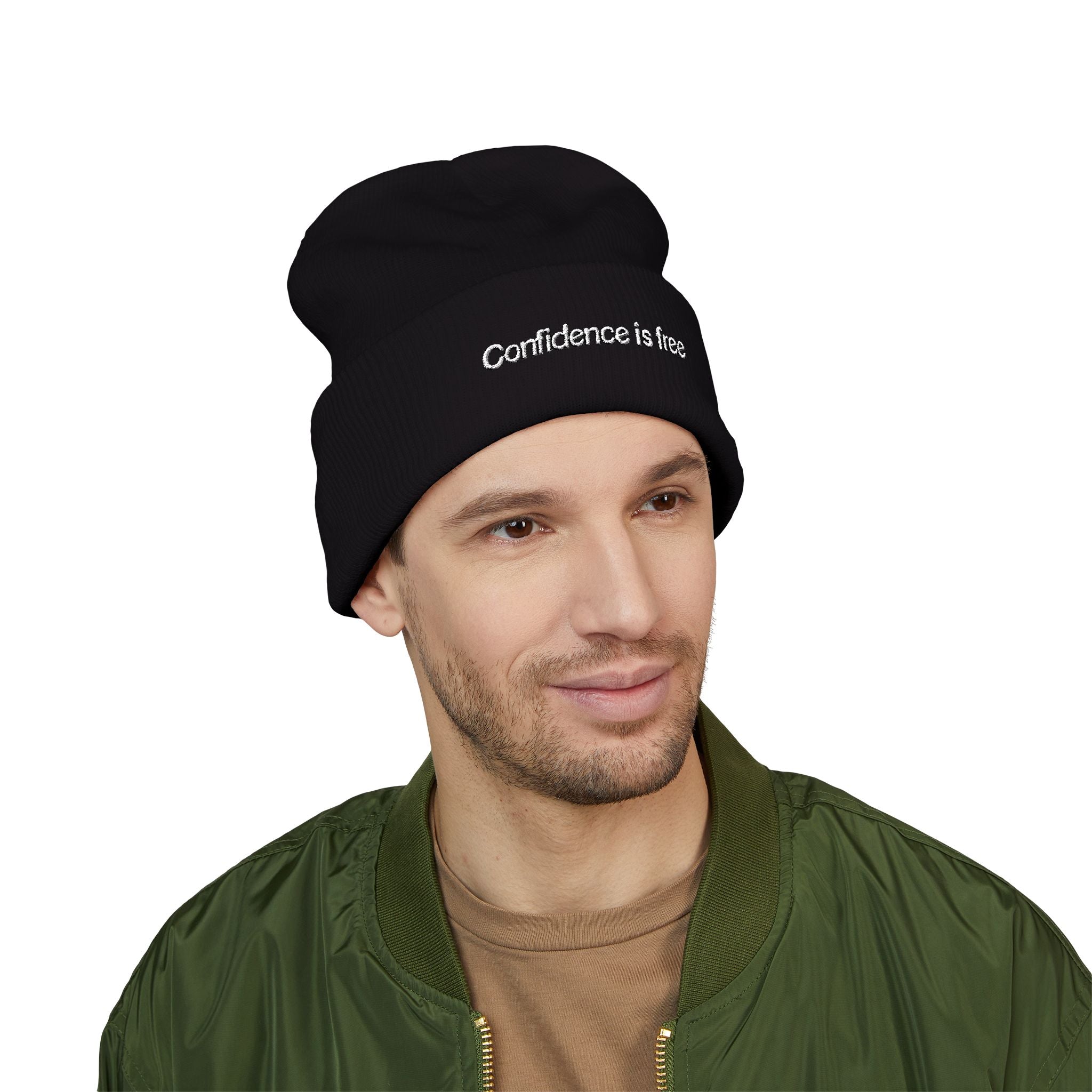 Confidence is Free Classic Cuffed Beanie | BLCK