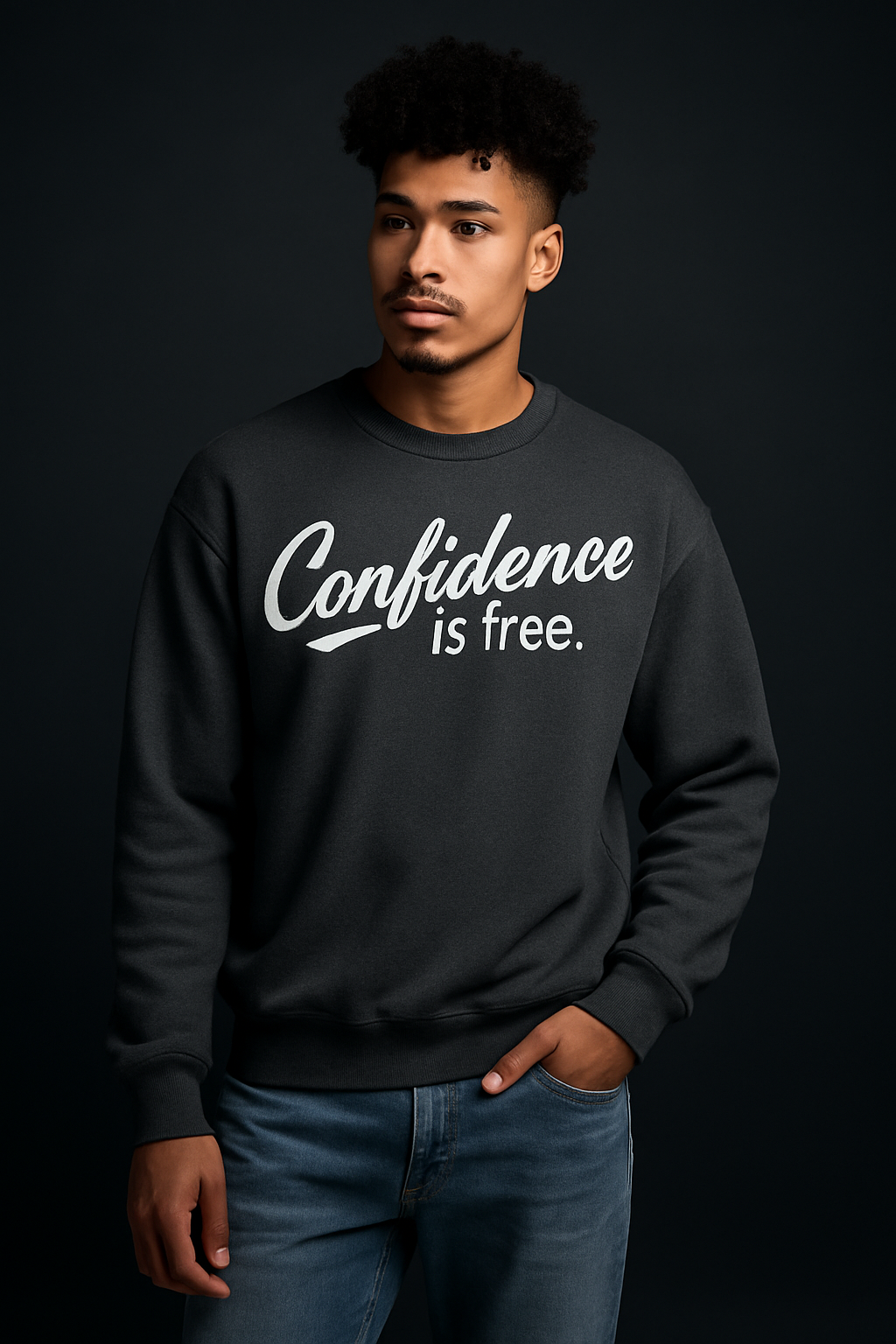 Confidence is Free Sweatshirt | Crewneck Pullover