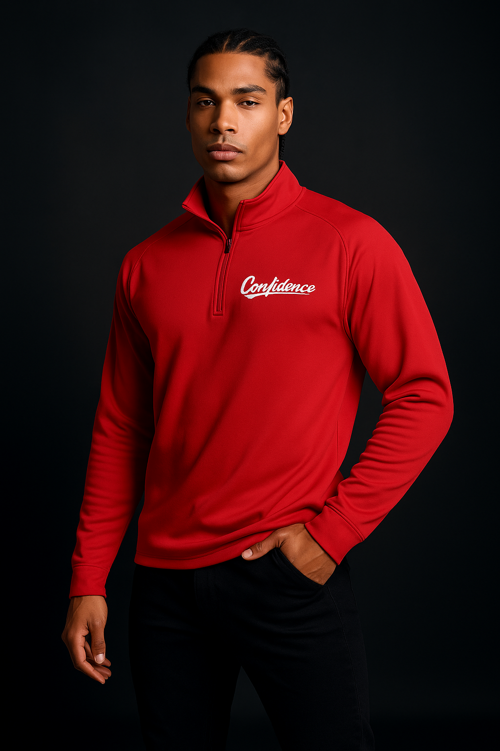 Confidence is Free – Quarter-Zip Pullover | Classic 02