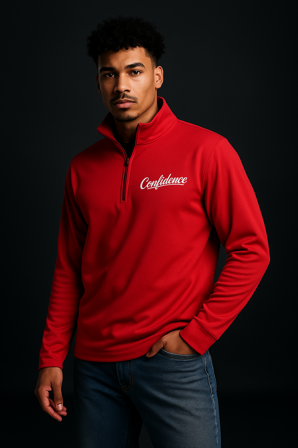 Confidence is Free – Quarter-Zip Pullover | Classic 02