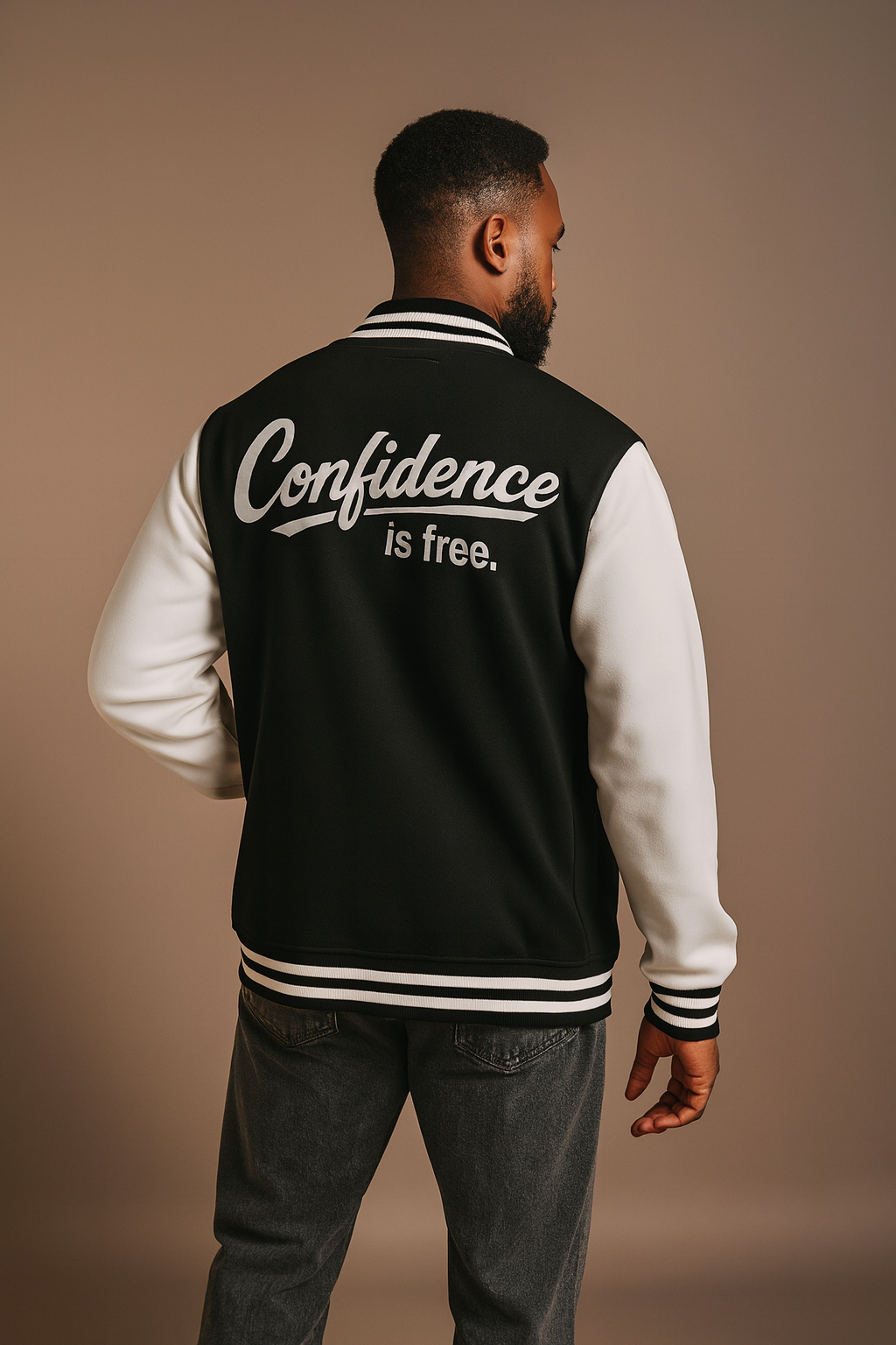 Confidence is Free – Letterman Jacket | Timeless Varsity Style