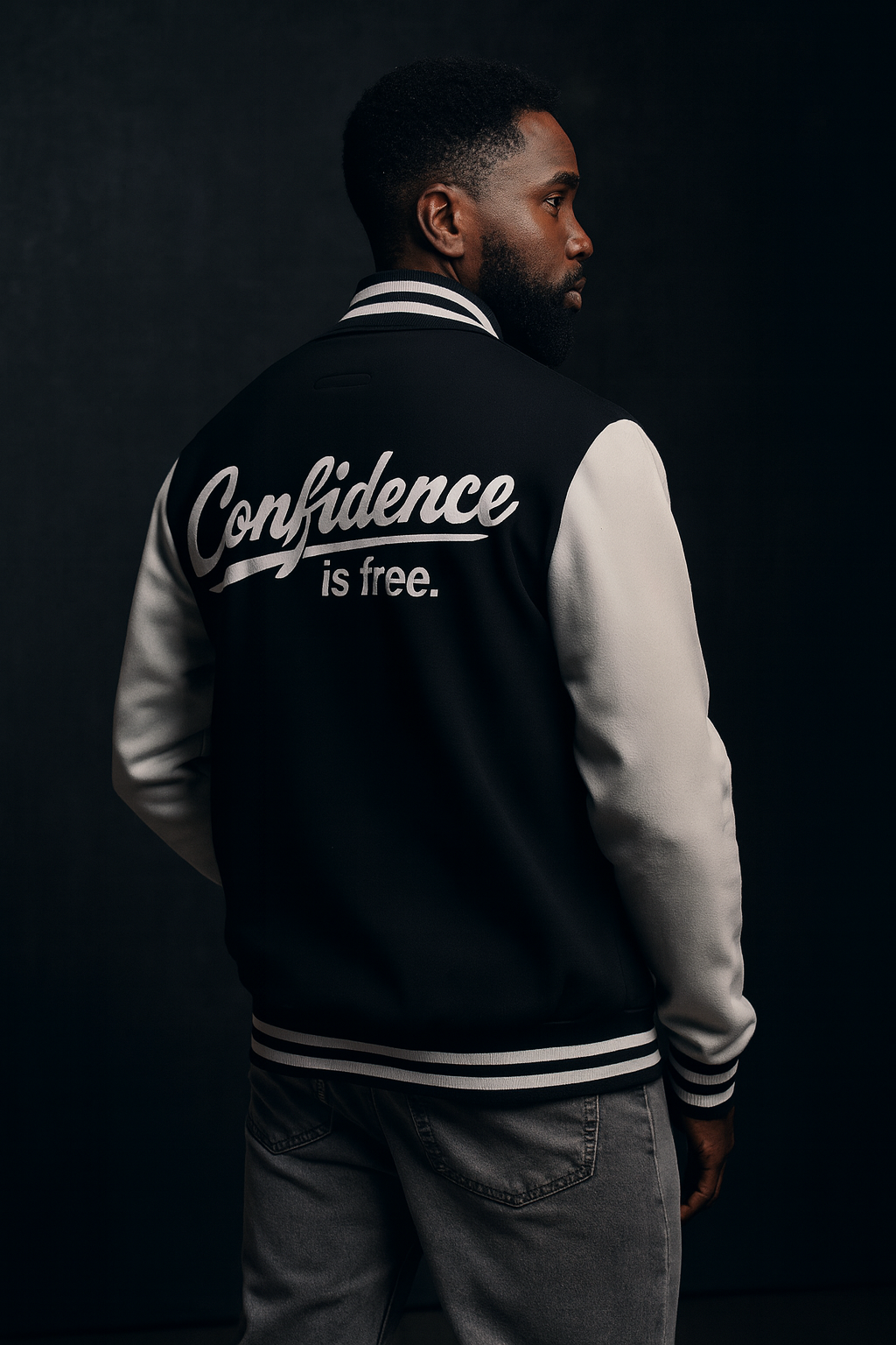Confidence is Free – Letterman Jacket | Timeless Varsity Style