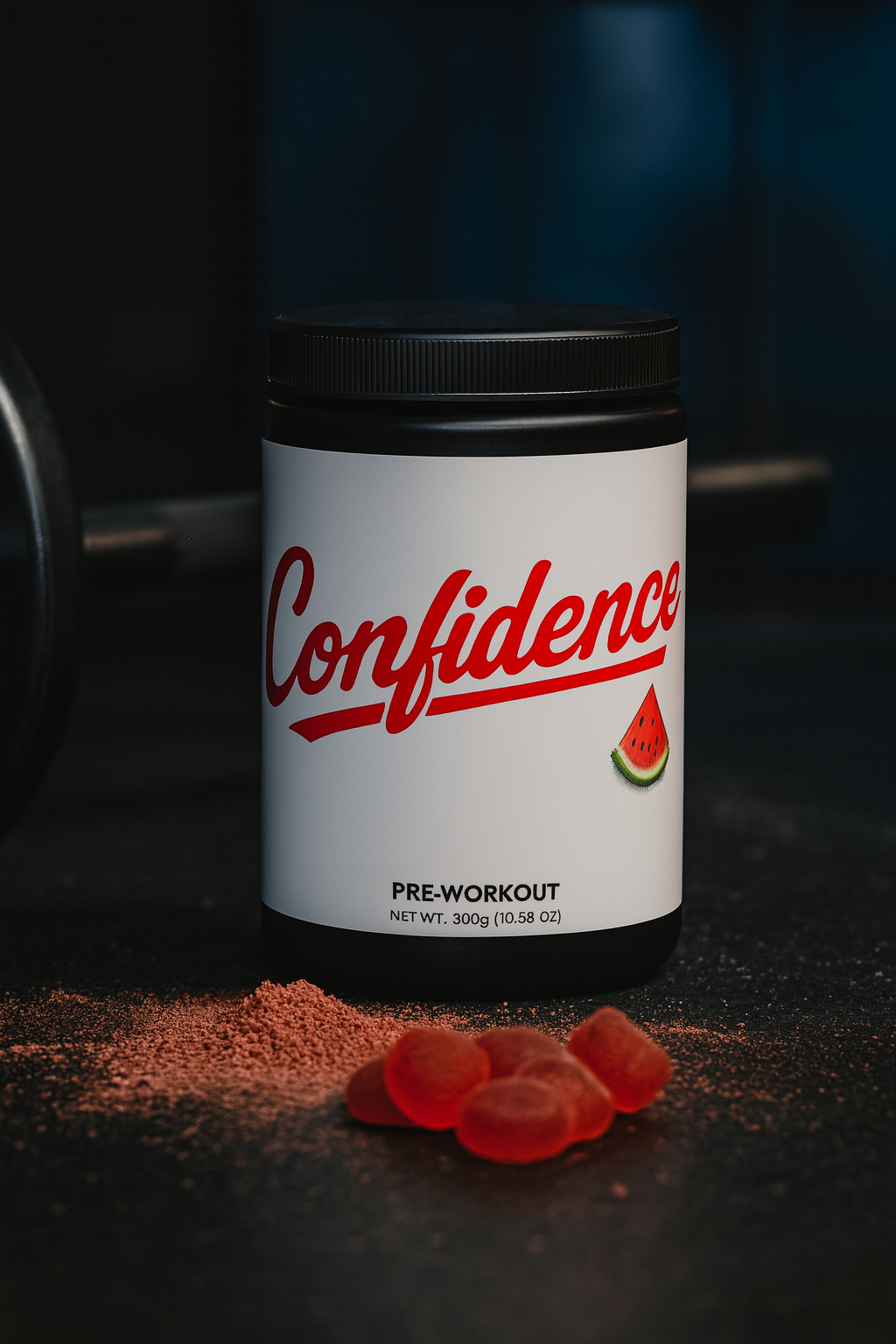 Confidence is free - Pre-Workout Supplement, Watermelon (300g, 10.58oz)
