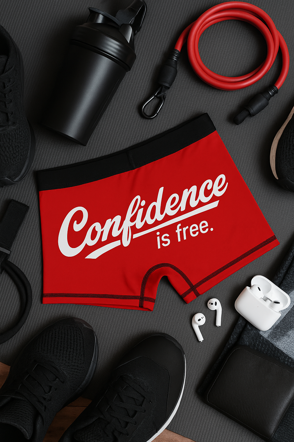 Confidence is Free -  Men's Boxers Red V2