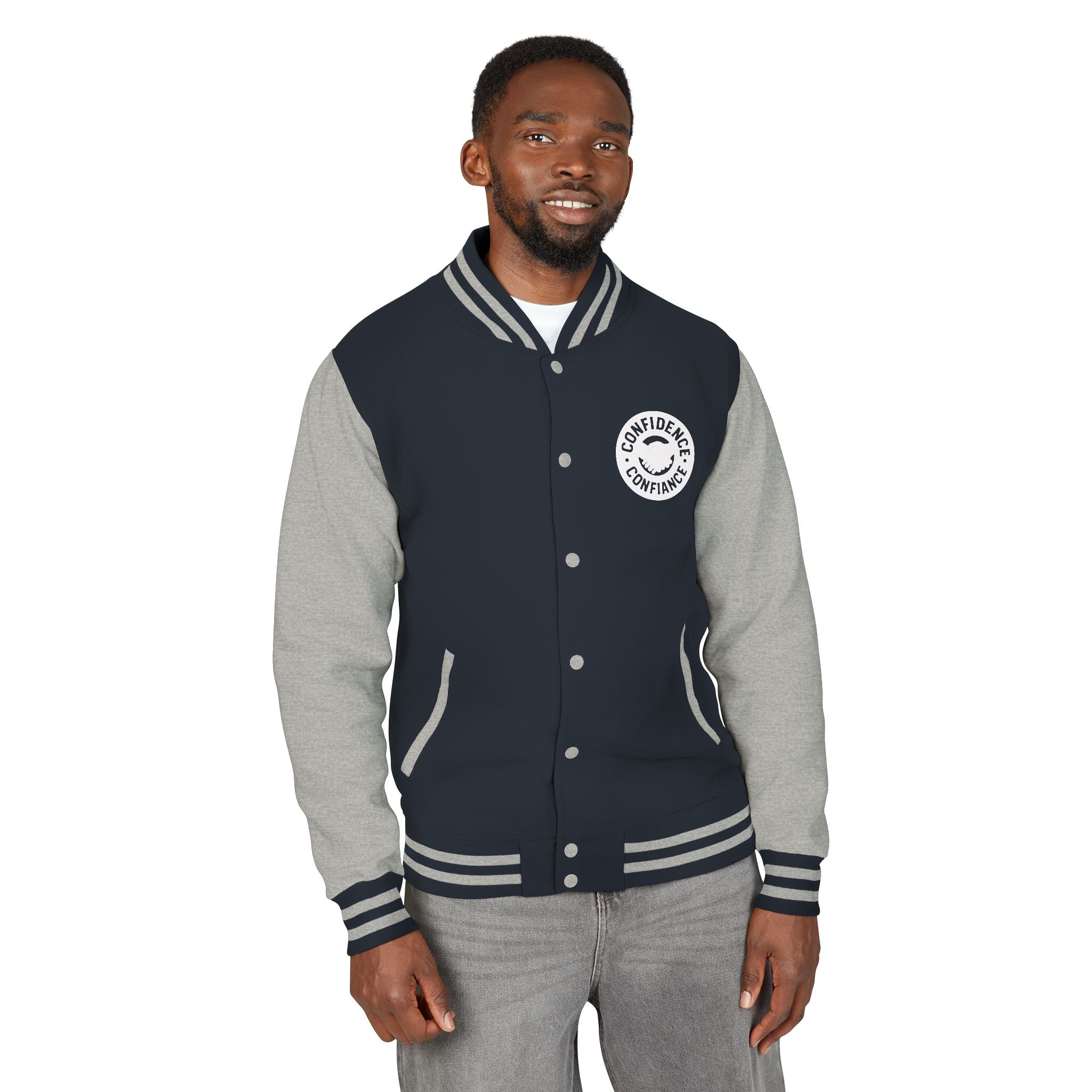 Confidence is Free – Letterman Jacket | Timeless Varsity Style V02