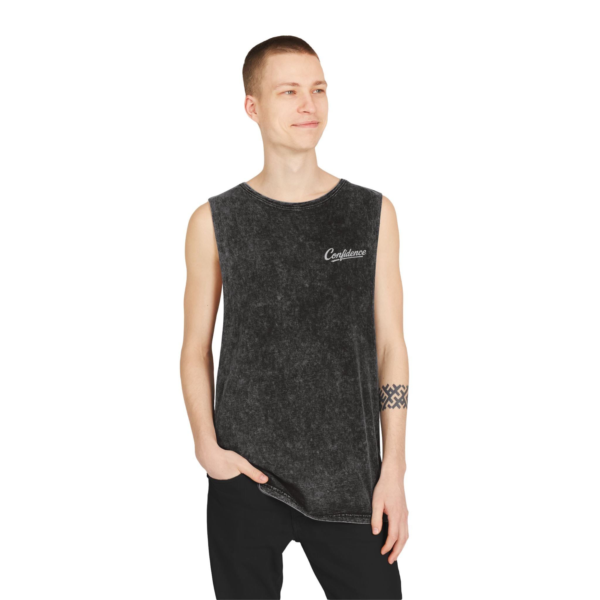 Confidence is Free - Stonewash Tank Top