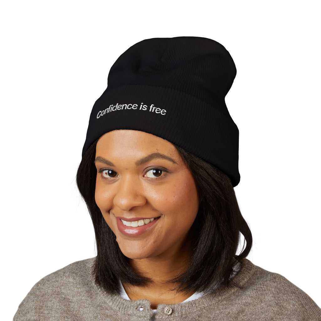 Confidence is Free Classic Cuffed Beanie | BLCK