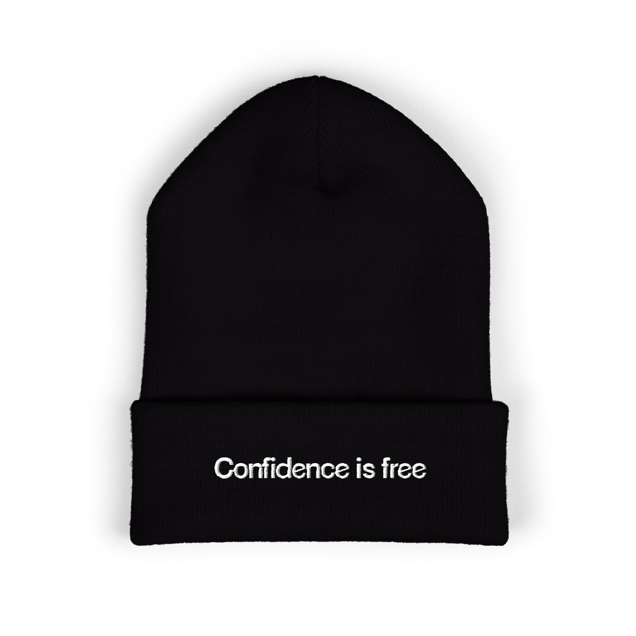 Confidence is Free Classic Cuffed Beanie | BLCK