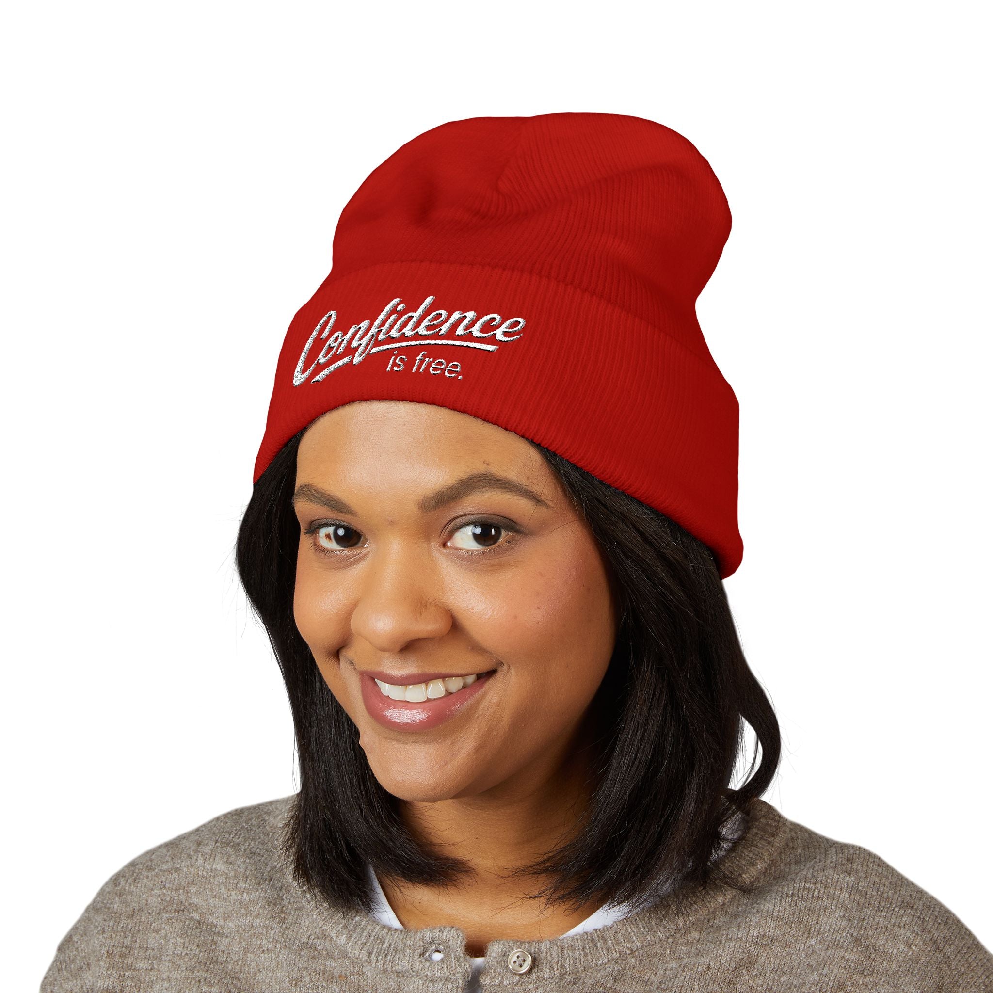 Confidence is Free Classic Cuffed Beanie | Winter Wear